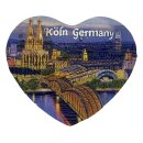 Köln Magnet Herzmotiv mit Dom & Rheinbrücke