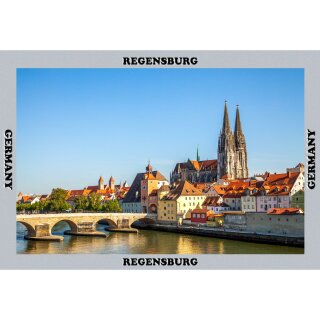 Folien Glitzer Magnet mit Schriftzug am Rand - Regensburg Germany