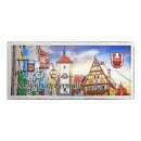 Langes Folien Glitzer Magnet Silber Rand - Rothenburg...