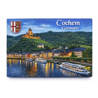 Mganet Cochem Panorama mit Moselufer und Reichsburg