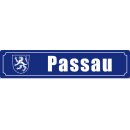 Blechschild Metall - Passau 46 x 10 cm