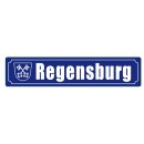 Metallschild groß Regensburg 46x10cm