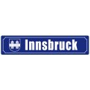 Blechschild Metall - Innsbruck 46 x 10 cm