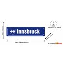 Blechschild Metall Klein - Innsbruck 26 x 6,5 cm