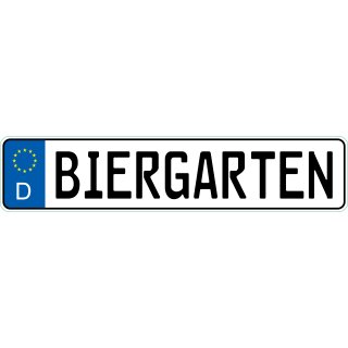 Blechschild Metall -  Biergarten D