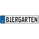 Blechschild Metall -  Biergarten D