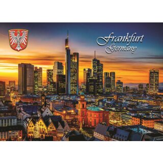 Großes Fotomagnet Foto Magnet Kühlschrankmagnet - Frankfurt am Main Skyline