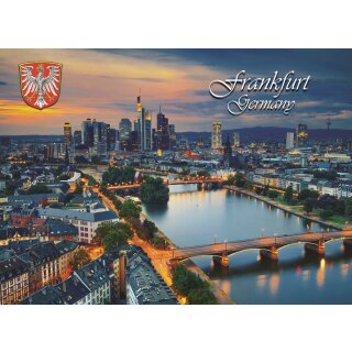 Großes Fotomagnet Foto Magnet Kühlschrankmagnet - Frankfurt am Main Skyline