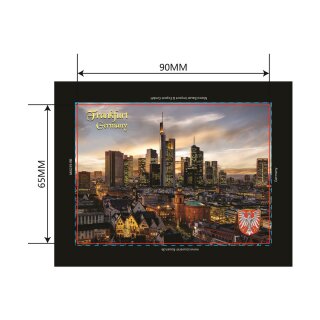 Großes Fotomagnet Foto Magnet Kühlschrankmagnet - Frankfurt am Main Skyline