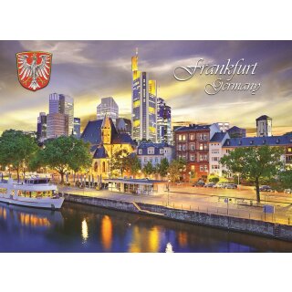 Großes Fotomagnet Foto Magnet Kühlschrankmagnet - Frankfurt am Main Skyline