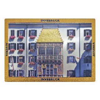 Folien Fotomagnet Kühlschrankmagnet Foto Magnet Glitzer Folie - Innsbruck Goldenes Dachl