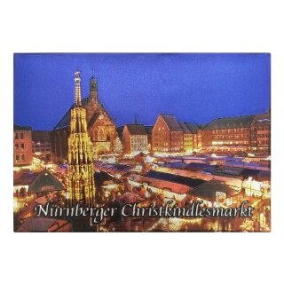 Fotomagnet Kühlschrankmagnet Foto Magnet Glitzer Folie - Nürnberg Weihnachtsmarkt