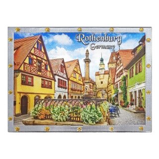 Großes Folien Fotomagnet Kühlschrankmagnet Foto Magnet Glitzer Folie -  Rothenburg