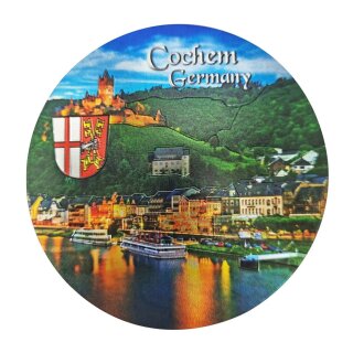 Folien Glitzer Magnet Silber Rund - Cochem Germany