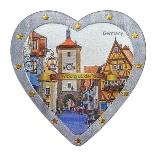 Großes Folien Fotomagnet Kühlschrankmagnet Foto Magnet Glitzer Herz - Rothenburg
