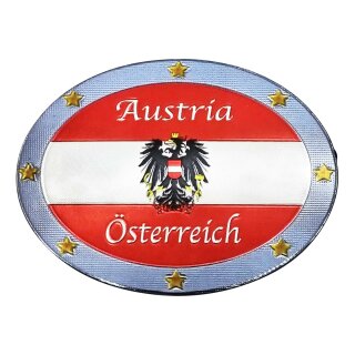 Magnet Oval Glitzer Folie Austria B02_OV1