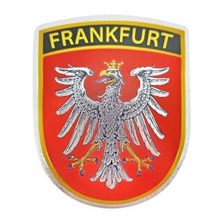 Fotomagnet mit Glitzeroptik Dick  - Frankfurt Wappen