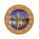 Rond Fotomagnet mit Glitzeroptik, dick mit Rahmen -...