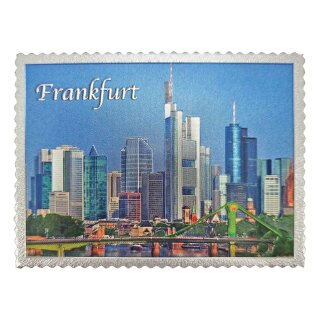 Großes Folien Fotomagnet Kühlschrankmagnet Foto Magnet Glitzer Folie - Frankfurt Buch Optik