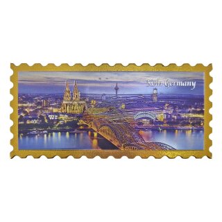 Langes Magnet  130 x 55 Briefmarken Optik Köln