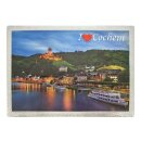 Folien Glitzer Magnet mit Schriftzug Silber Rand...