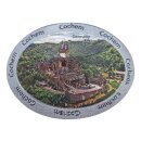 Folien Glitzer Magnet Silber Rand Oval - Cochem Germany