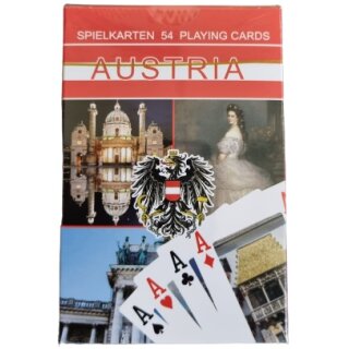 54 Blatt Spielkarten Deutschland Souvenir Pokerkarten Skartkarten Austria Österreich