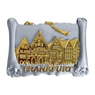 Frankfurt Metall Magnet Silber Farbe - Gold Effekt