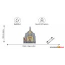 Premium Metall Magnet Massiv- Frauenkirche Silber Gold