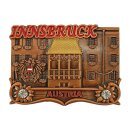 Magnet Metall Innsbruck Austria Goldenes Dachl Bronze Optik
