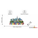 Frankfurt Polyresin Magnet Skyline Handmade Bunt