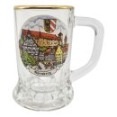 Glas Henkel Krug 6 cl Nürnberg Goldrand