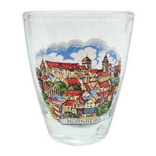 Stamperl Glas Souvenir Glas Motiv Nürnberg