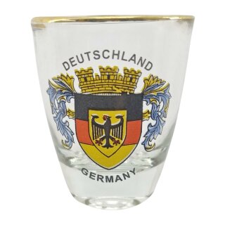 Schnaps Glas Brd Wappen Germany Deutschland