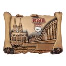 Magnet Metall Köln Dom Rhein Buch Optik Bronze