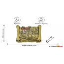 Metall Magnet Buch Passau Germany Gold