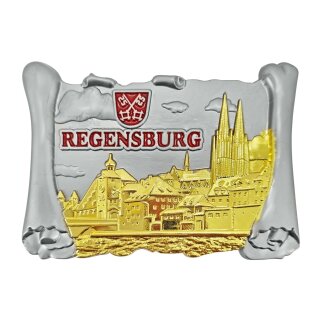 Regensburg Schriftrolle silber gold Magnet