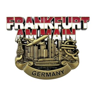 Kühlschrank Magnet Metall Gold Retro Look - Frankfurt am Main