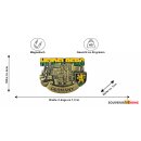 Kühlschrank Magnet Metall Gold Retro Look - Heidelberg
