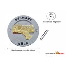 Magnet Münze Gold 63 x 63mm Köln