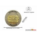Magnet Münze Gold 63 x 63mm Passau