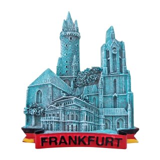 Frankfurt am Main DOM Polyresin Magnet 3D Vintage Look