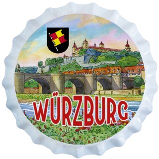 Bier Deckel Magnet  Würzburg