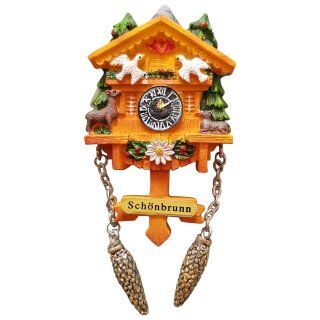 Kuckucksuhr Magnet Polyresin Kühlschrank Handmade Berge Deko - Österreich  Schönbrunn