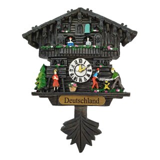 Kuckucksuhr Magnet Polyresin Kühlschrank Handmade Deutschland schwarz - Deutschland