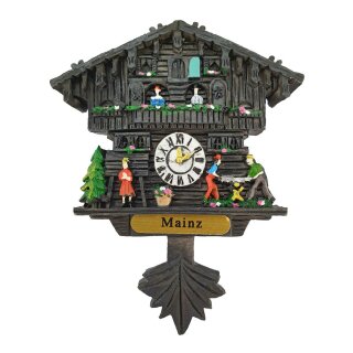 Kuckucksuhr Magnet Polyresin Kühlschrank Handmade Deutschland schwarz - Mainz