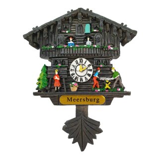 Kuckucksuhr Magnet Polyresin Kühlschrank Handmade Deutschland schwarz - Meersburg