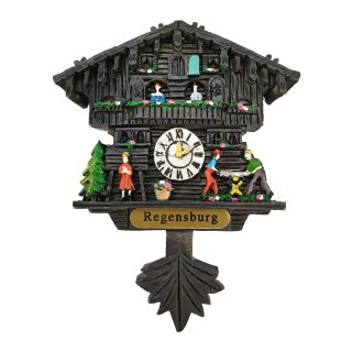 Kuckucksuhr Magnet Polyresin Kühlschrank Handmade Deutschland schwarz - Regensburg