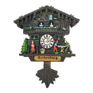 Kuckucksuhr Magnet Polyresin Kühlschrank Handmade Deutschland schwarz - Rothenburg