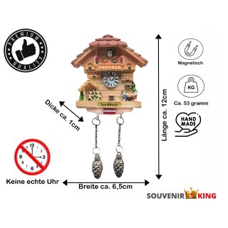 Kuckucksuhr Magnet Polyresin Kühlschrank Beige Haus Österreich Austria - Insbruck